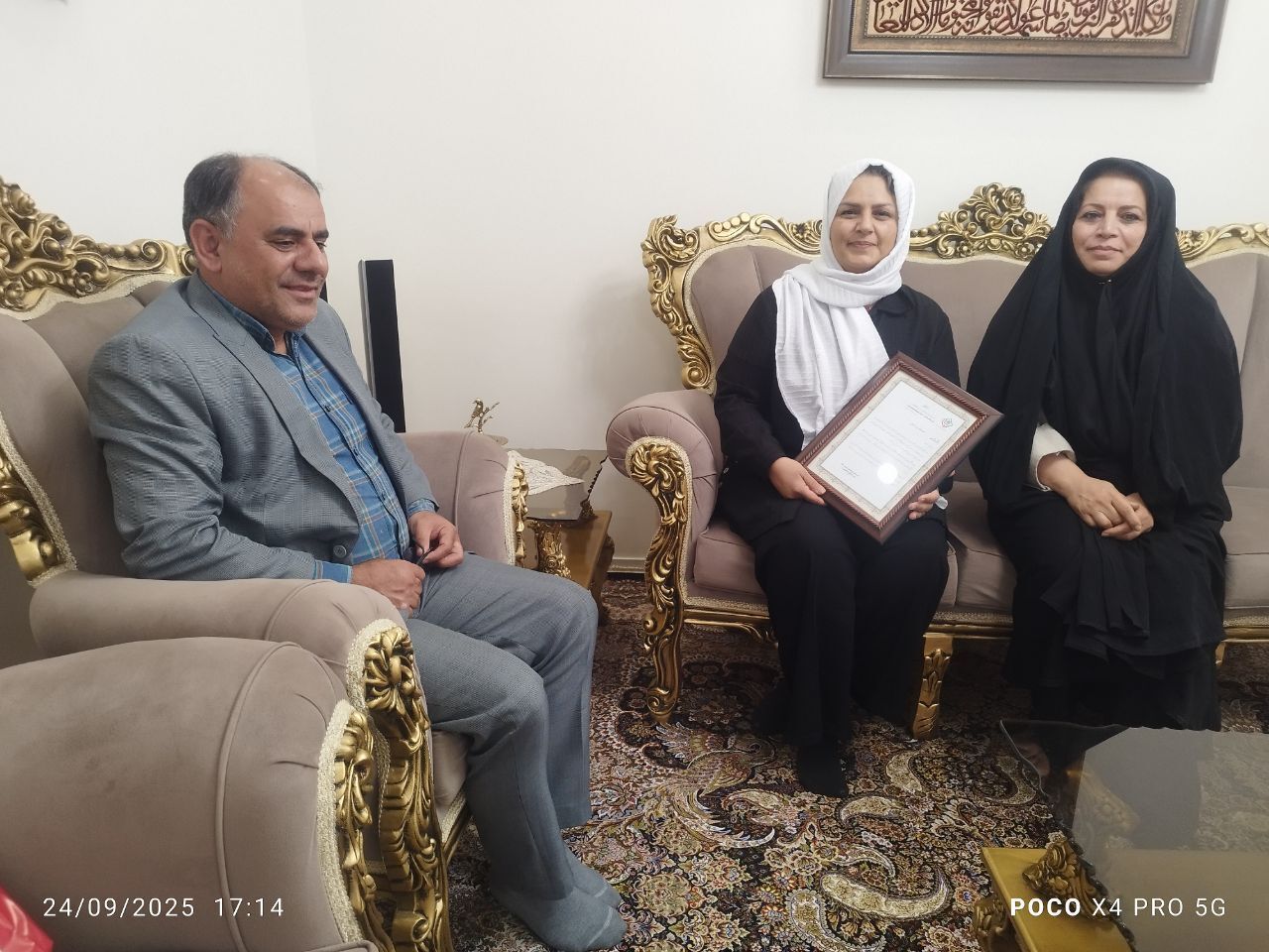 دیدار مدیر ارشد اداره بازنشستگی نیرو‌های مسلح استان البرز با ۵ نفر از بازنشستگان فراجا استان البرز