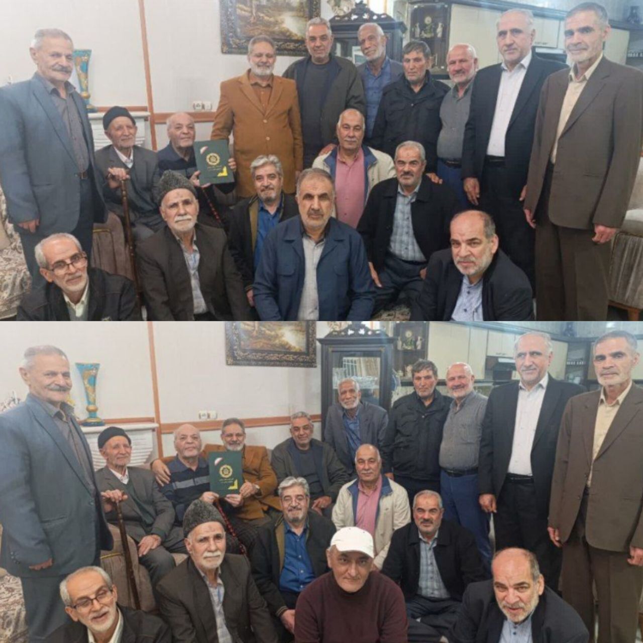 دیدار رئیس کانون بازنشستگان استان با پیشکسوت اسماعیل اسماعیلی راد