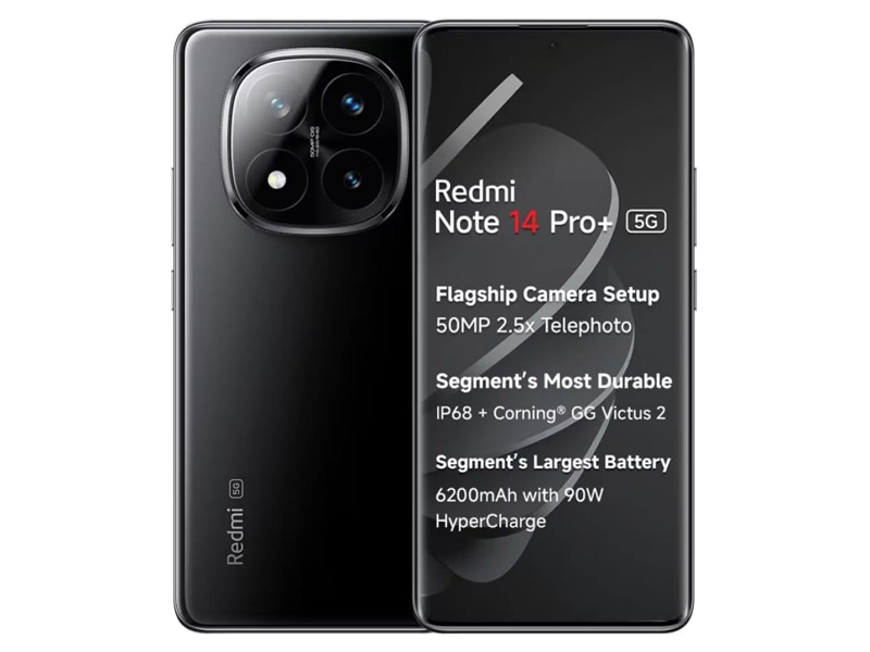 گوشی موبایل شیائومی مدل Redmi Note 14 Pro Plus 5G دو سیم کارت ظرفیت 512 گیگابایت و رم 12 گیگابایت - پک گلوبال (24115RA8EG)